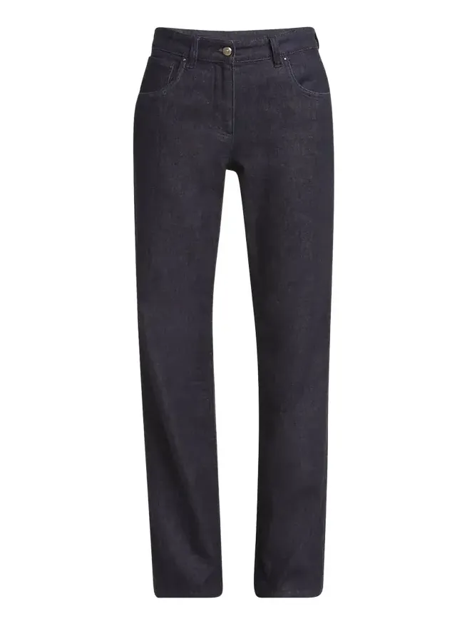 Cotton-Cashmere Denim Straight-Leg Trousers Cotton-Cashmere Denim Straight-Leg Trousers