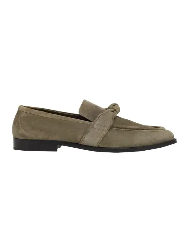 Bottega Veneta Men's Astaire Knot Suede Loafers