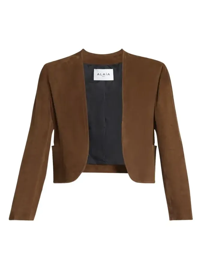 Suede Open Blazer Jacket Suede Open Blazer Jacket