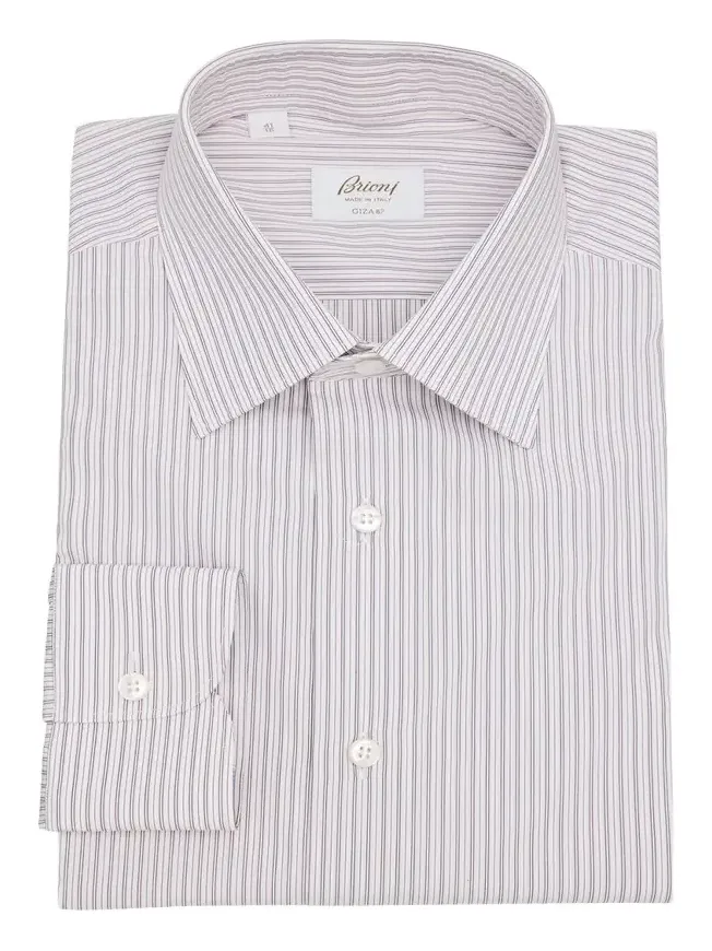 Men's Giza 87 Cotton Multi-Stripe Dress Shirt Men's Giza 87 Cotton Multi-Stripe Dress Shirt