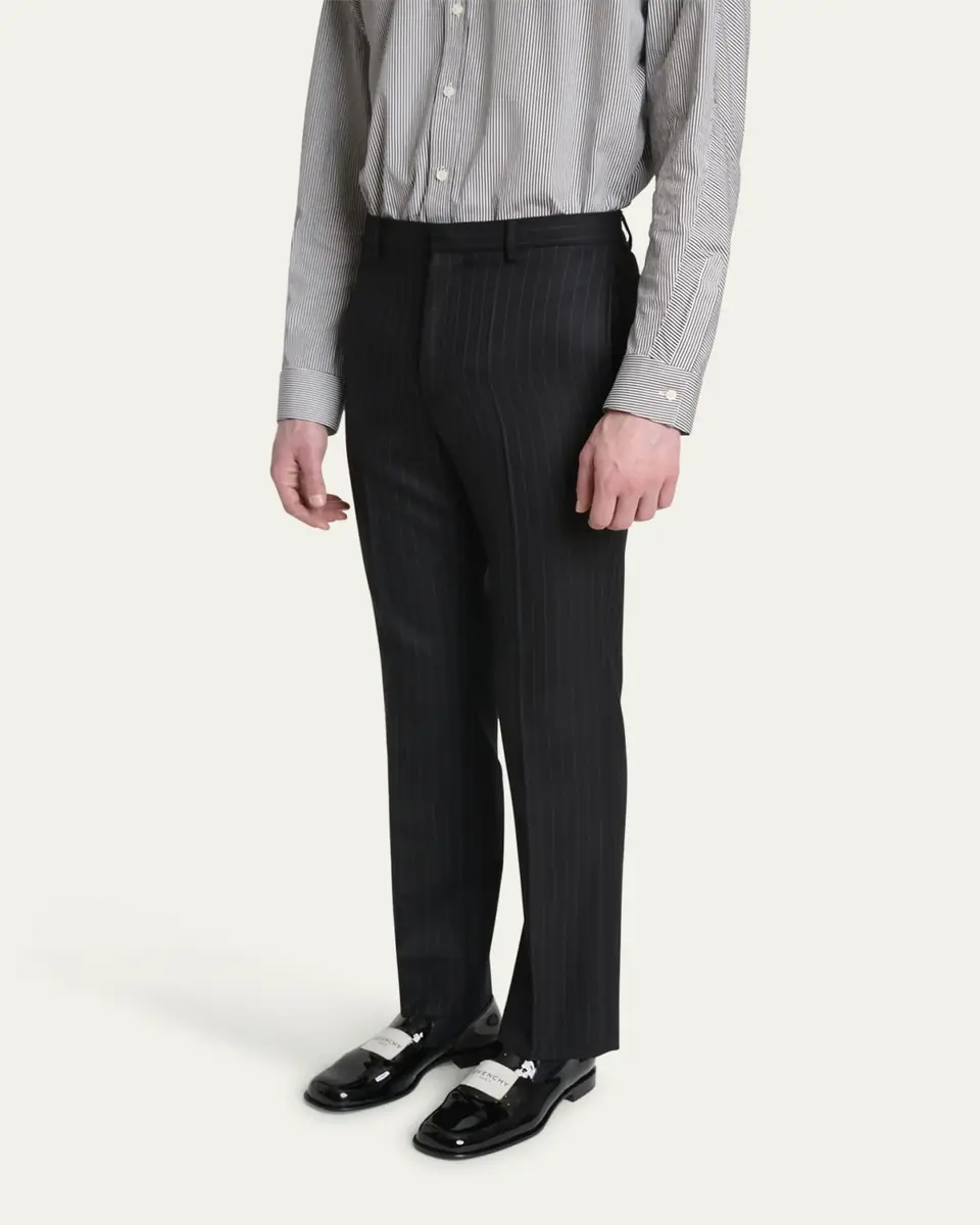 Givenchy Men's Classic-Fit Pinstripe Formal Trousers | Thumbnail 3