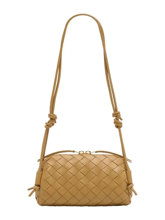 Zip Leather Pouch Shoulder Bag