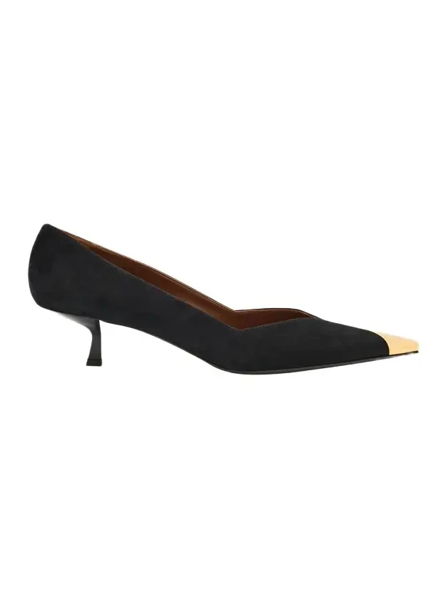 Suede Golden Cap-Toe Pumps Suede Golden Cap-Toe Pumps