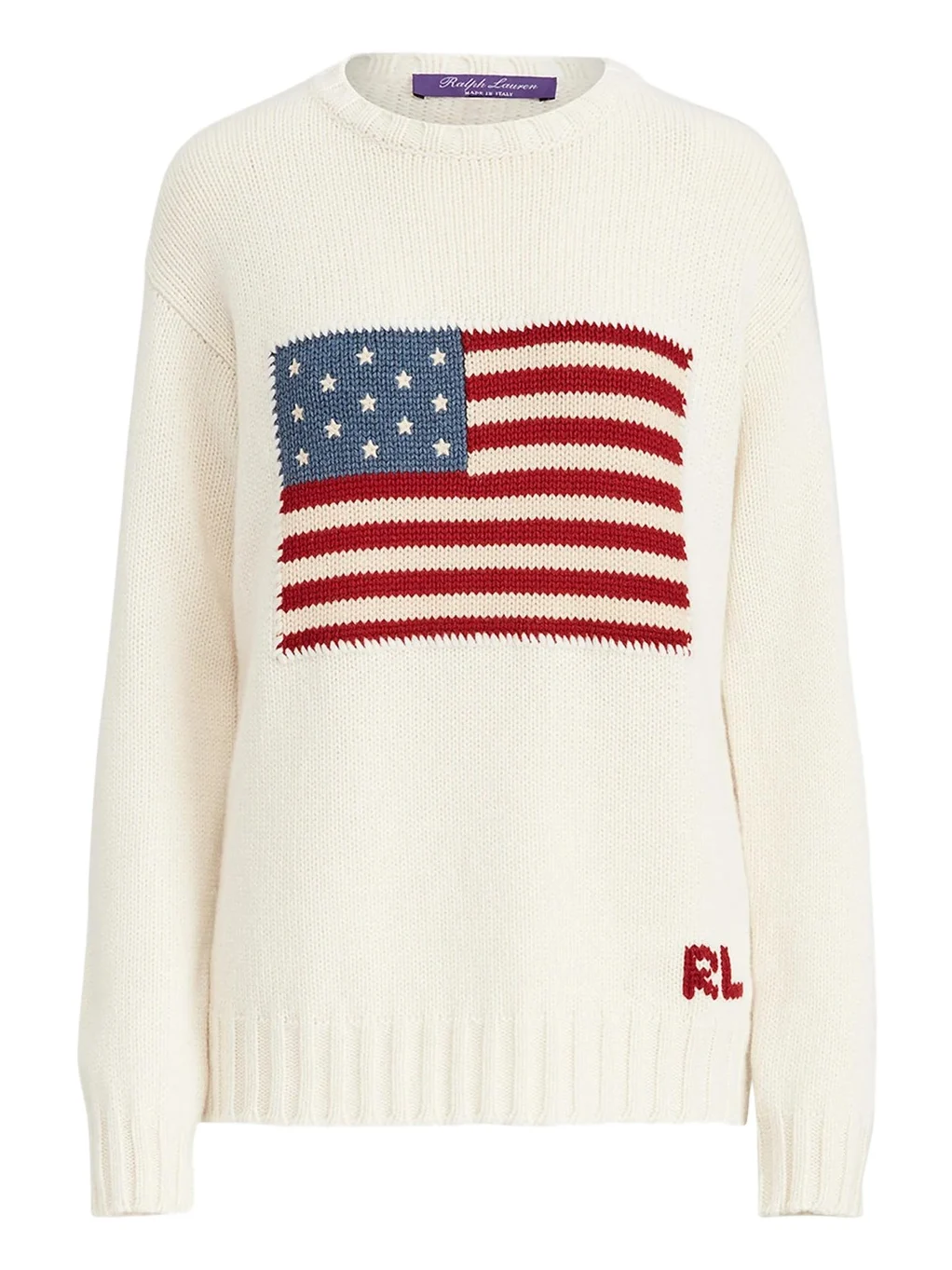 Ralph Lauren Collection Flag Cashmere Crewneck Sweater