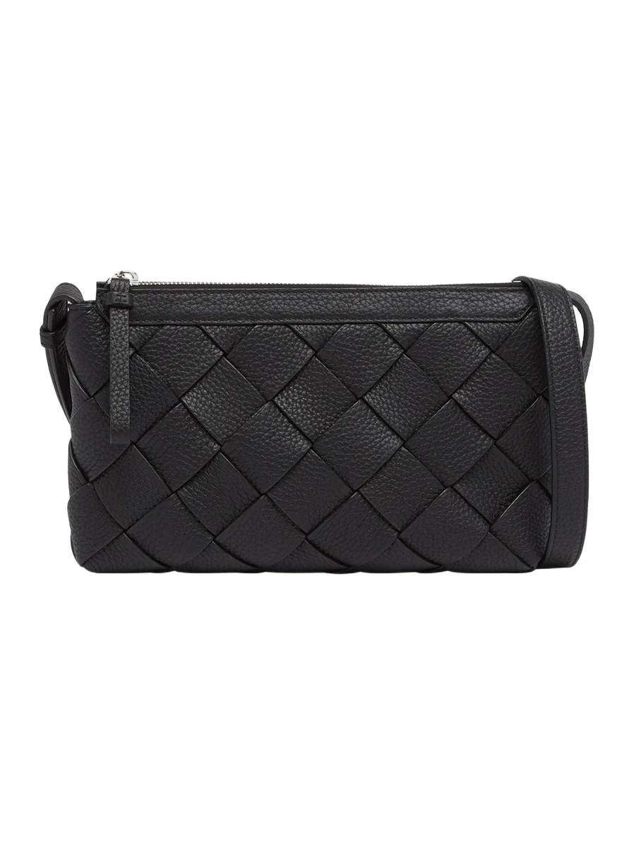Bottega Veneta Men's Diago Zip Intreccio Taurillon Messenger Bag