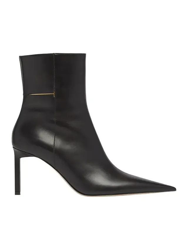 Julianne T Detail Soft Calf Leather Booties