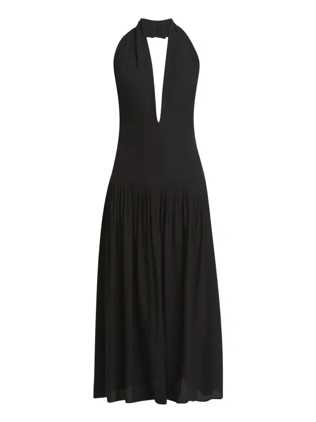 Tala Halter Viscose Georgette Dress
