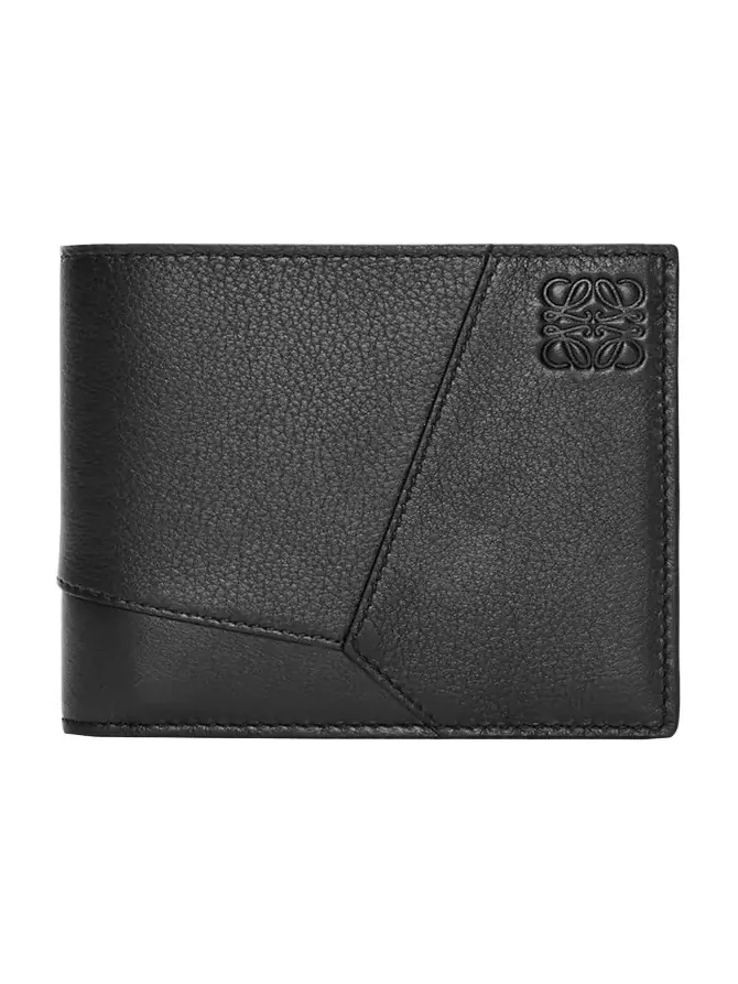 Men's Puzzle Edge Leather Bifold Wallet