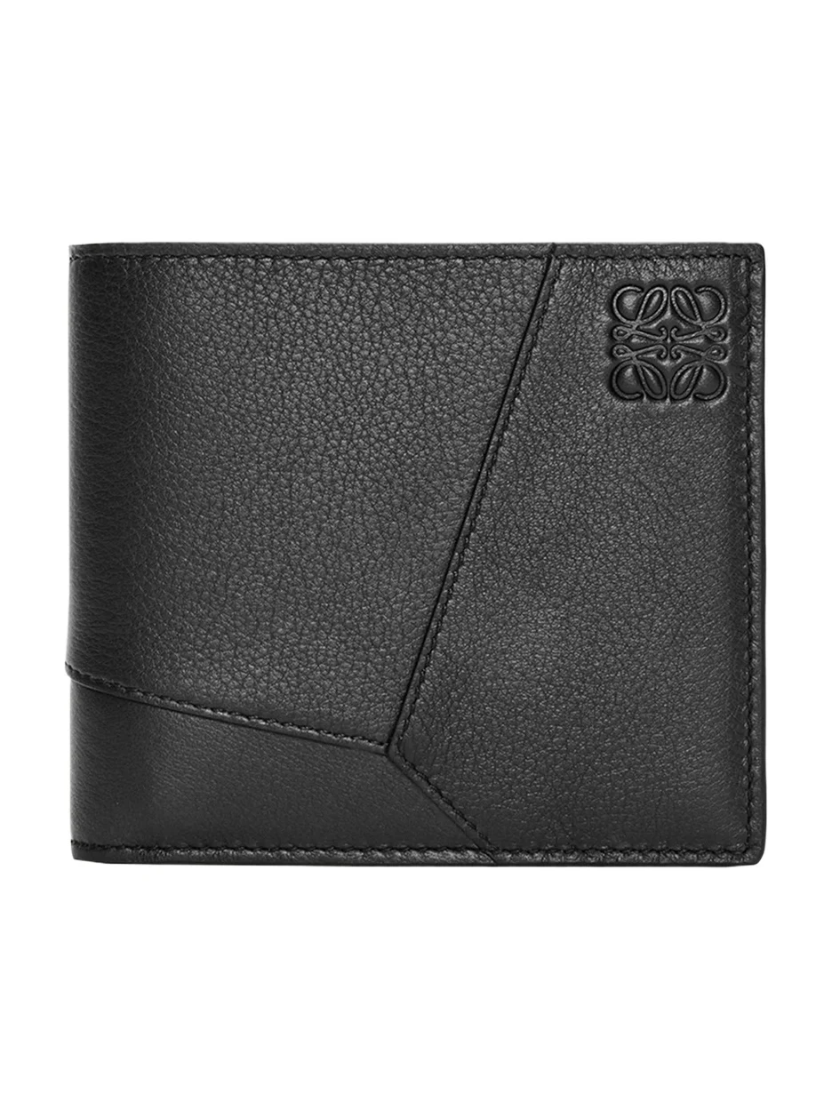 Men's Puzzle Edge Leather Bifold Wallet