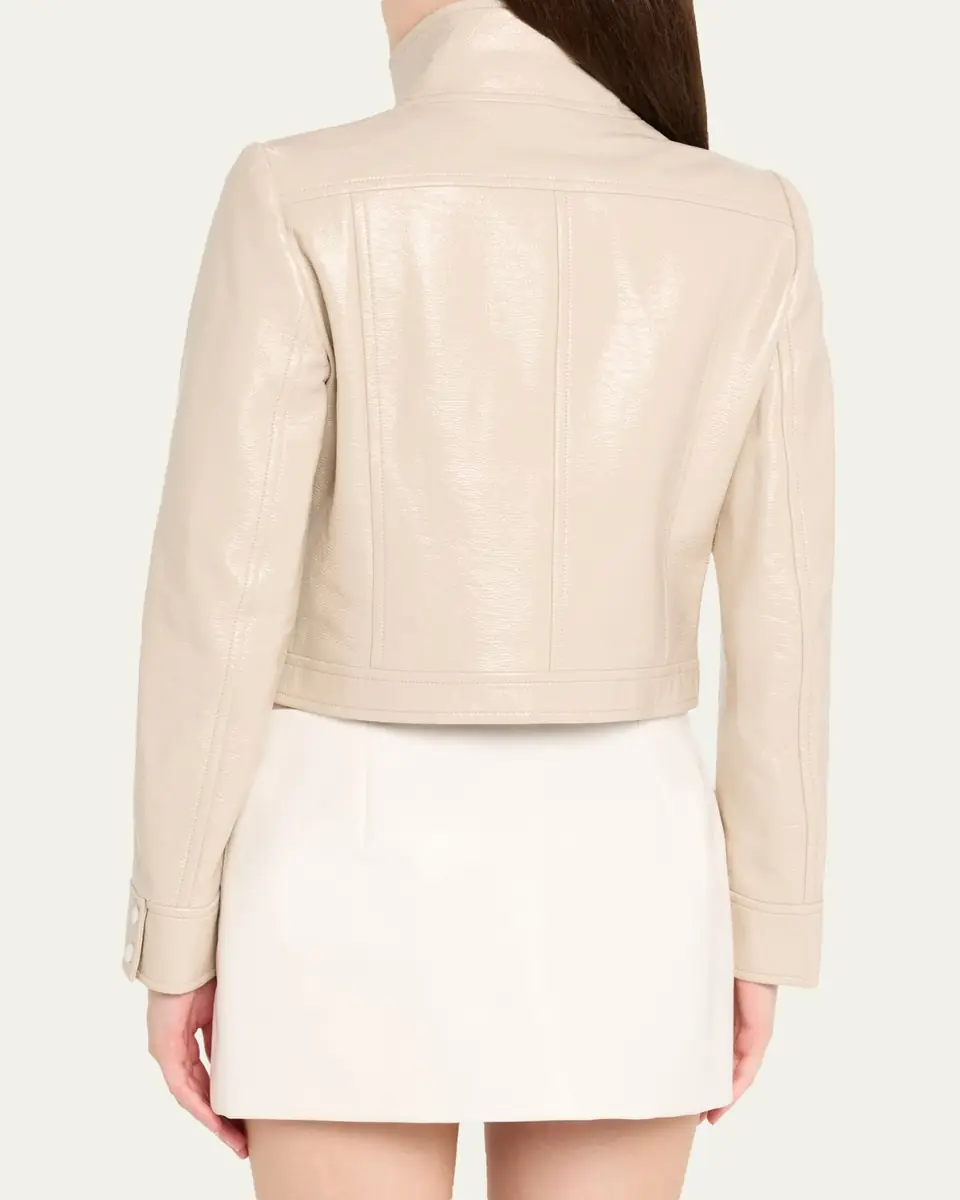 Courrèges Textured Vinyl Crop Jacket | Thumbnail 7 Courrèges Textured Vinyl Crop Jacket | Thumbnail 7