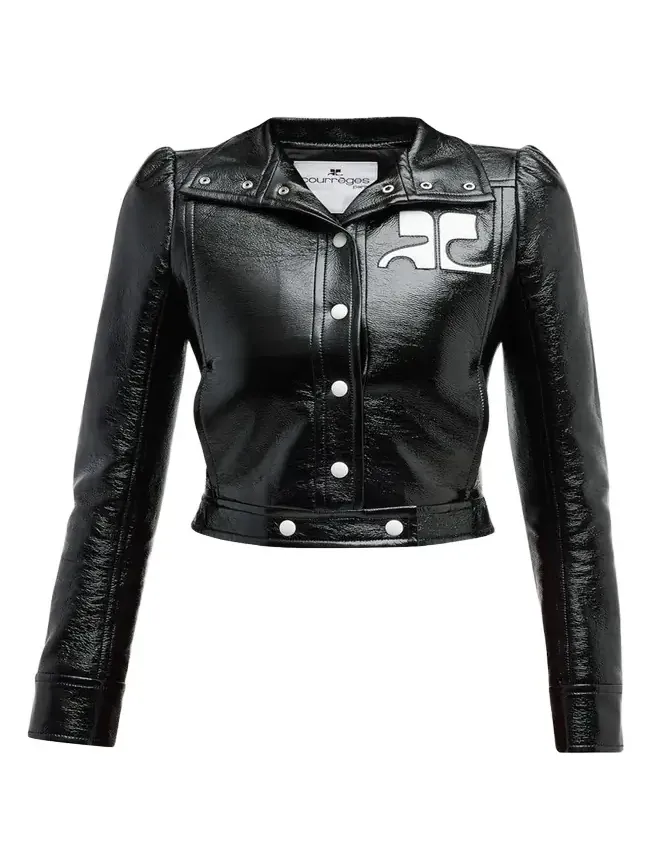 Courrèges Textured Vinyl Crop Jacket