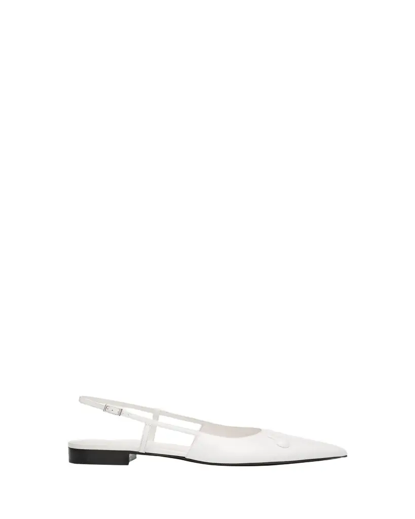 Marni Trunkaroo Leather Pointed-Toe Slingback Flats | Image 1 Marni Trunkaroo Leather Pointed-Toe Slingback Flats | Image 1