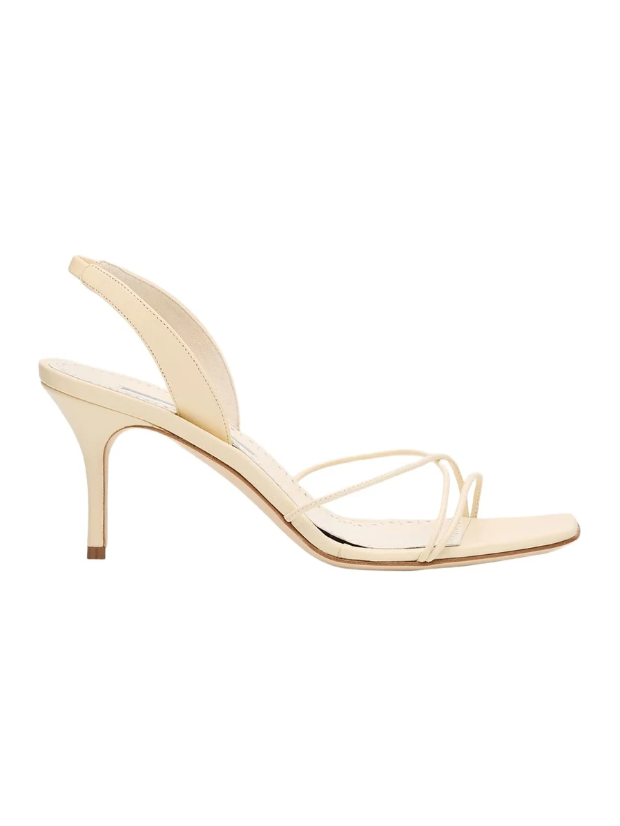 Leather Strappy Slingback Sandals