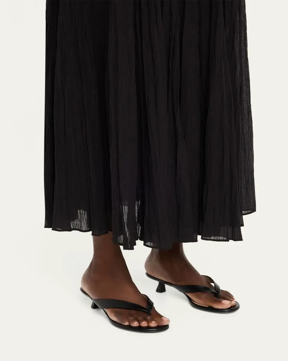Stuart Weitzman Rio Leather Kitten-Heel Thong Sandals | Thumbnail 2 Stuart Weitzman Rio Leather Kitten-Heel Thong Sandals | Thumbnail 2