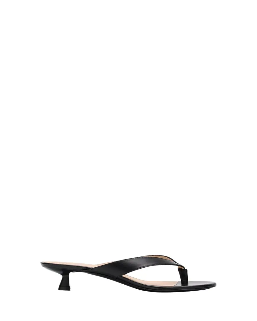 Stuart Weitzman Rio Leather Kitten-Heel Thong Sandals | Image 1 Stuart Weitzman Rio Leather Kitten-Heel Thong Sandals | Image 1