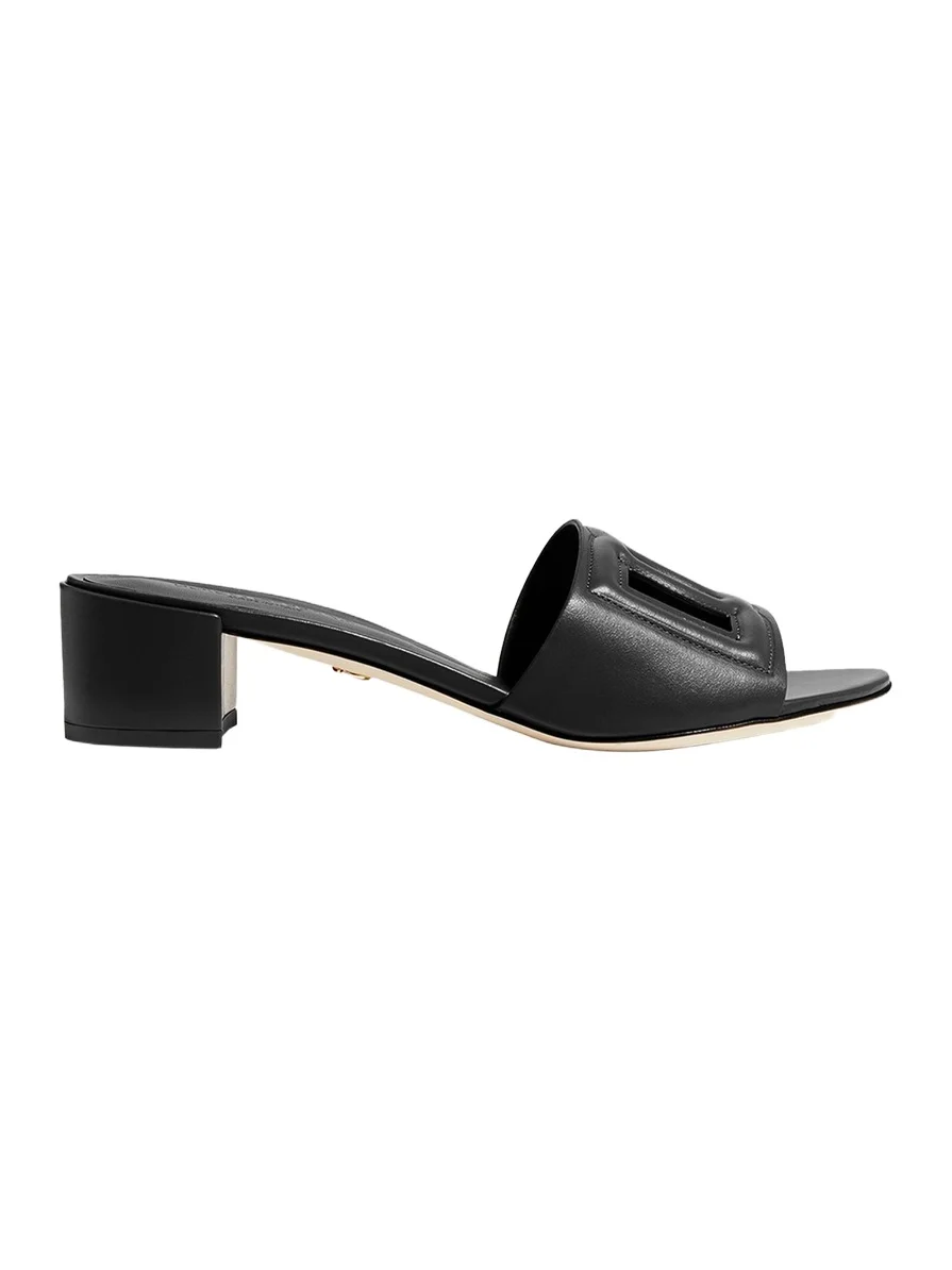 Dolce & Gabbana 40mm DG Cutout Leather Slide