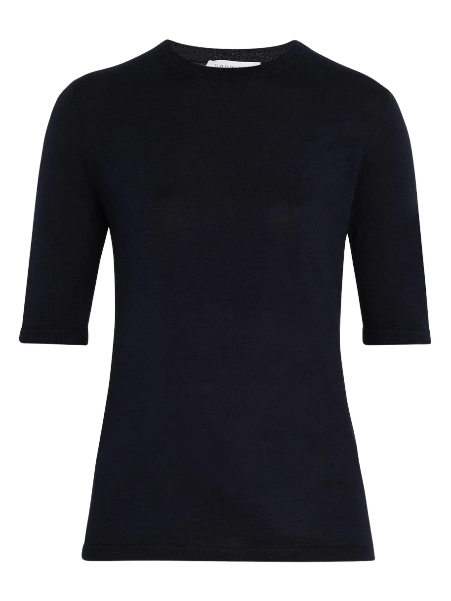 Gabriela Hearst Brunner Short-Sleeve Cashmere-Silk T-Shirt