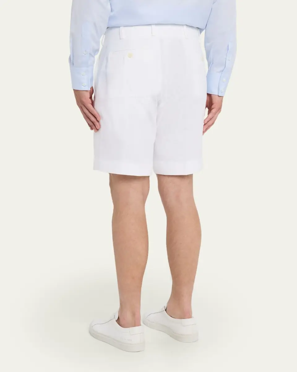 Anderson & Sheppard Men's Linen Beach Shorts | Thumbnail 3 Anderson & Sheppard Men's Linen Beach Shorts | Thumbnail 3