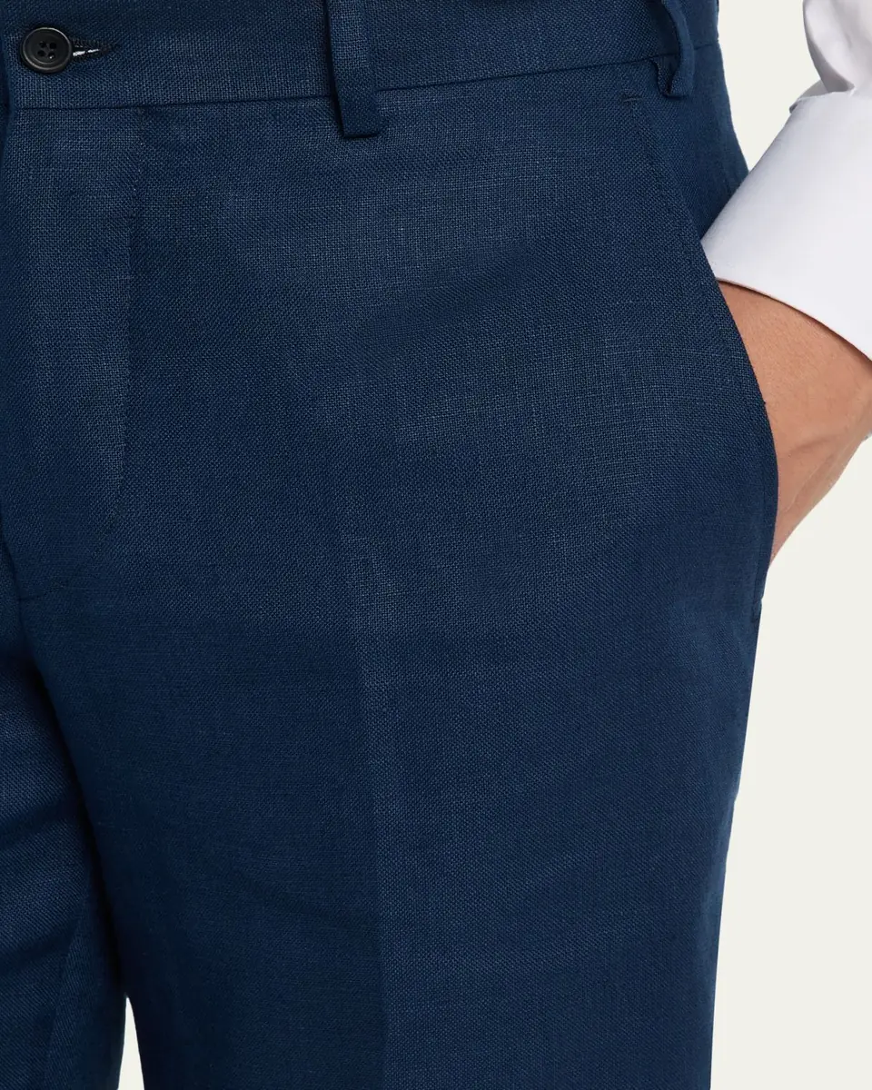 Anderson & Sheppard Men's Linen Beach Shorts | Thumbnail 9 Anderson & Sheppard Men's Linen Beach Shorts | Thumbnail 9