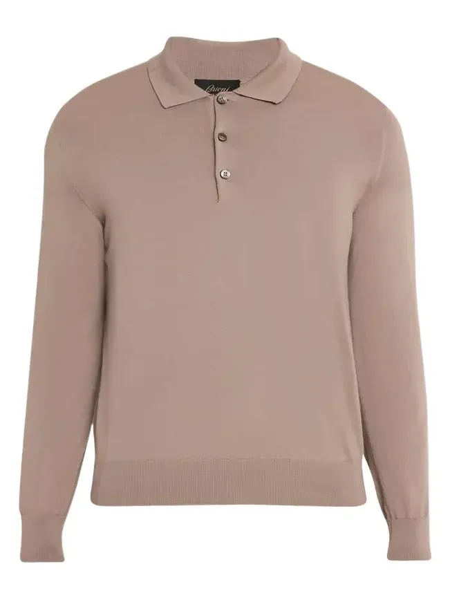 Men's Cashmere-Silk Polo Sweater