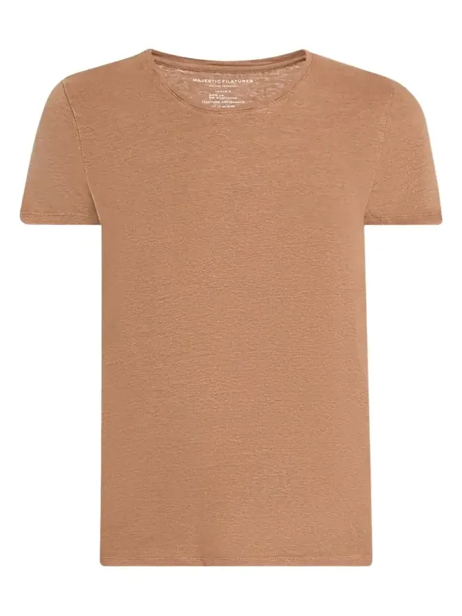 Crewneck Stretch Linen Tee Crewneck Stretch Linen Tee