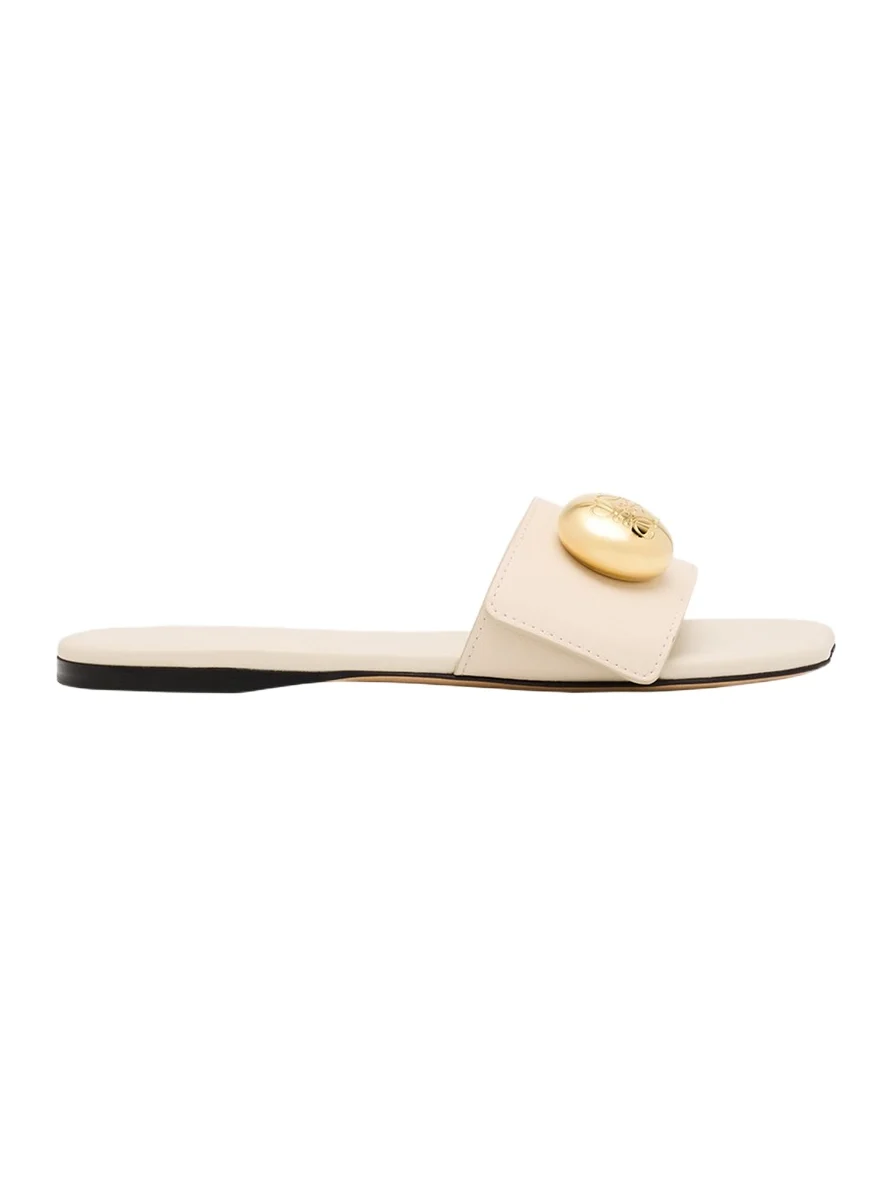 Pebble Leather Slide Sandals Pebble Leather Slide Sandals