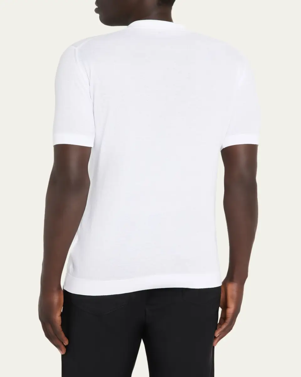 John Smedley Men's Roth Cotton Polo Shirt | Thumbnail 3 John Smedley Men's Roth Cotton Polo Shirt | Thumbnail 3