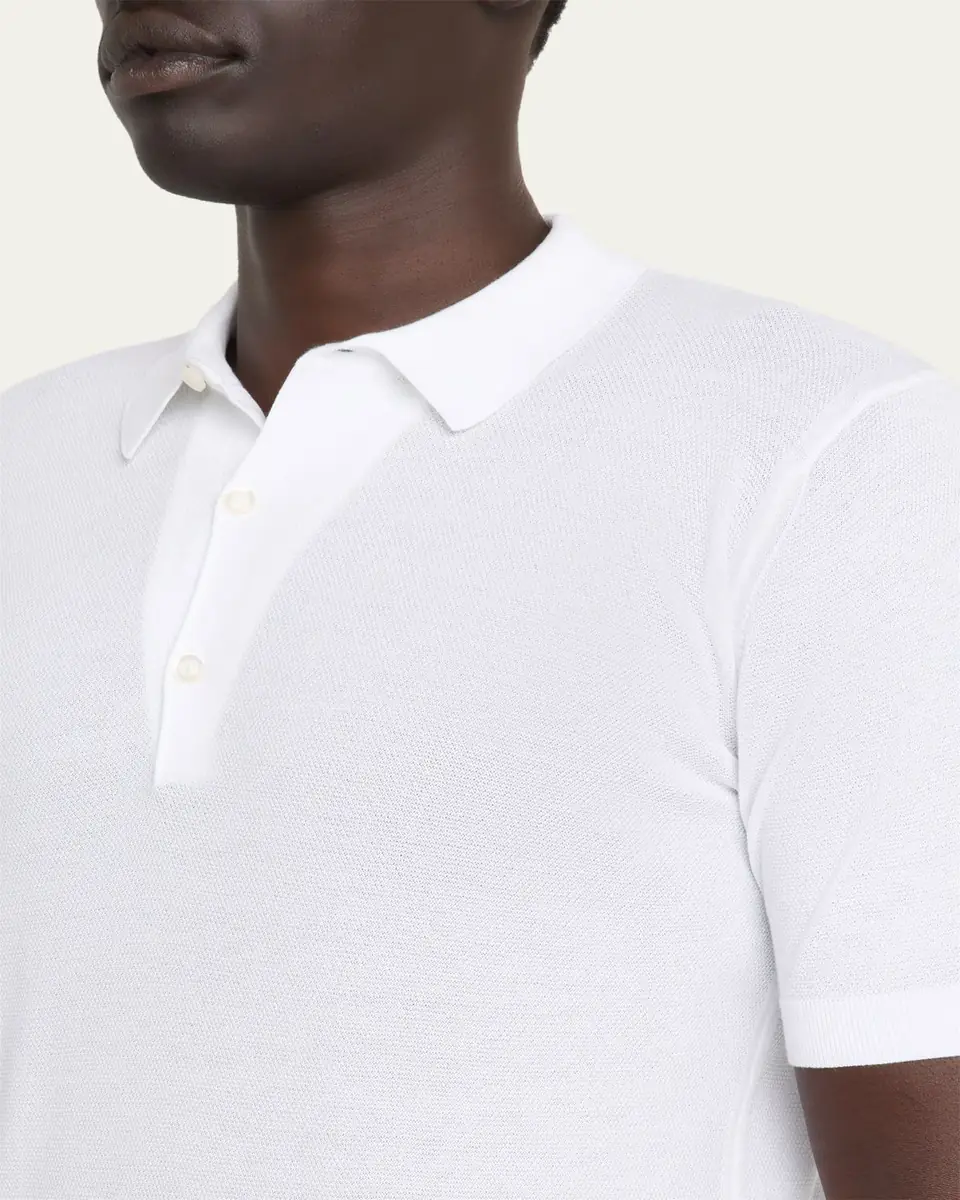 John Smedley Men's Roth Cotton Polo Shirt | Thumbnail 5 John Smedley Men's Roth Cotton Polo Shirt | Thumbnail 5