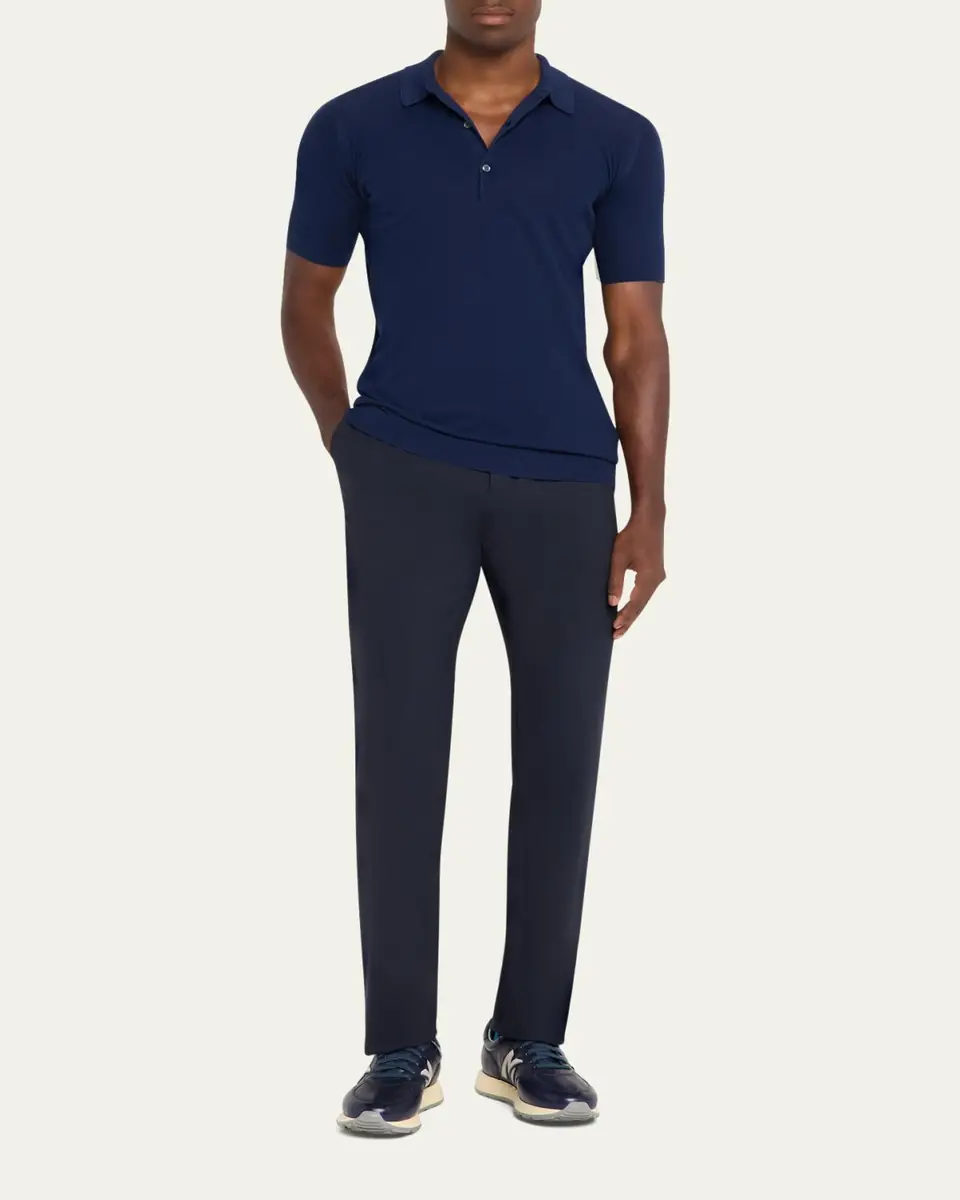 John Smedley Men's Roth Cotton Polo Shirt | Thumbnail 6 John Smedley Men's Roth Cotton Polo Shirt | Thumbnail 6