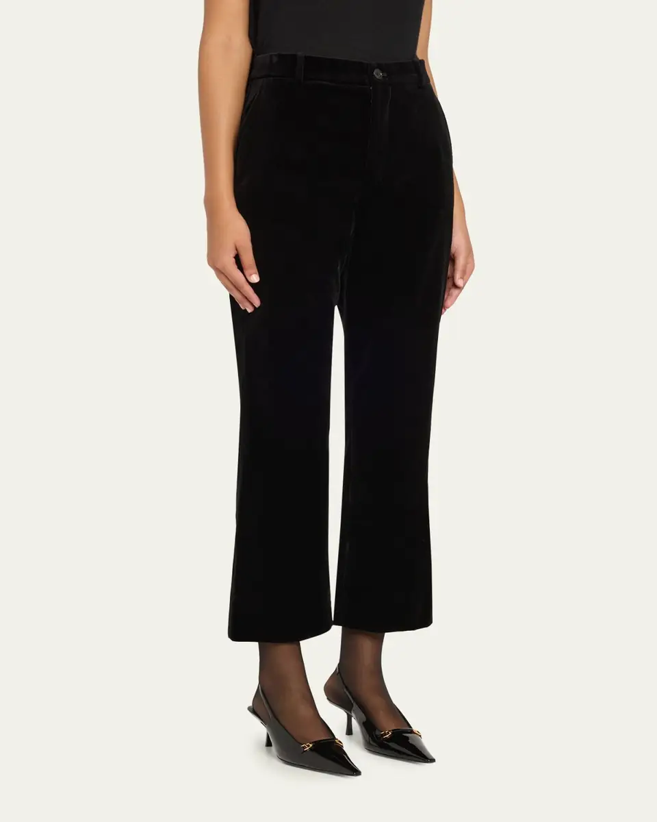 Saint Laurent Velvet Flare Trousers | Thumbnail 4 Saint Laurent Velvet Flare Trousers | Thumbnail 4