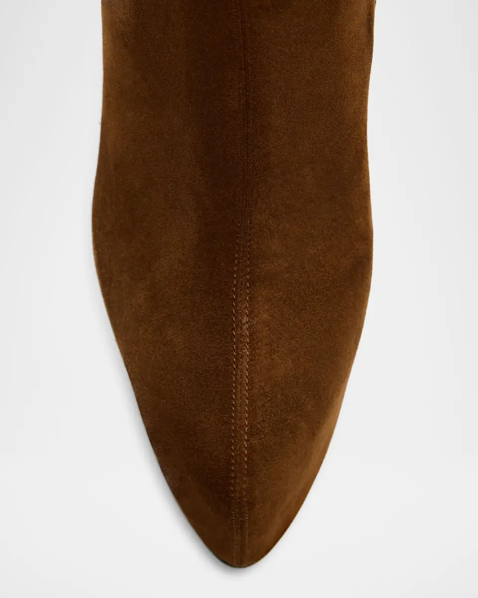 Saint Laurent Nico Platform Suede Booties | Thumbnail 6