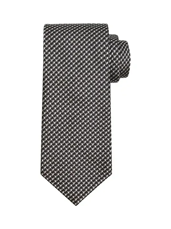 Men's Geometric Check Silk Tie