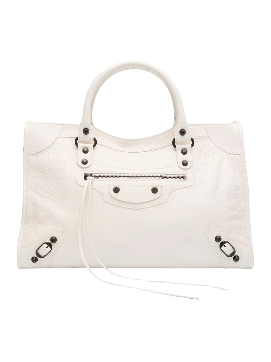Le City Medium Crinkled Leather Top-Handle Bag Le City Medium Crinkled Leather Top-Handle Bag