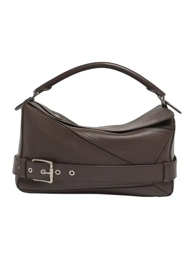 Men's Large Leather Biker Puzzle Shoulder Bag Men's Large Leather Biker Puzzle Shoulder Bag