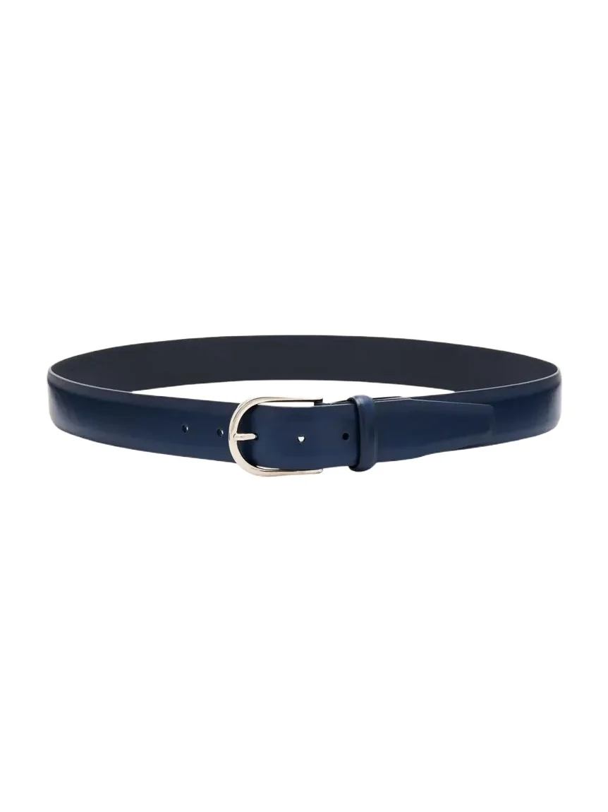 Brioni Men's Round-Buckle Leather Belt