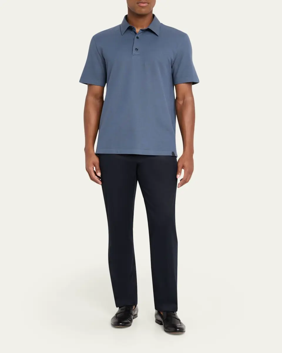 Brioni Men's Jersey Pique Polo Shirt | Thumbnail 2 Brioni Men's Jersey Pique Polo Shirt | Thumbnail 2