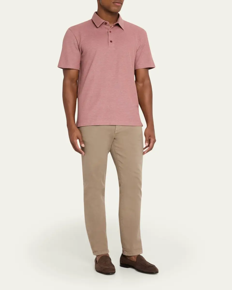 Brioni Men's Jersey Pique Polo Shirt | Thumbnail 6 Brioni Men's Jersey Pique Polo Shirt | Thumbnail 6