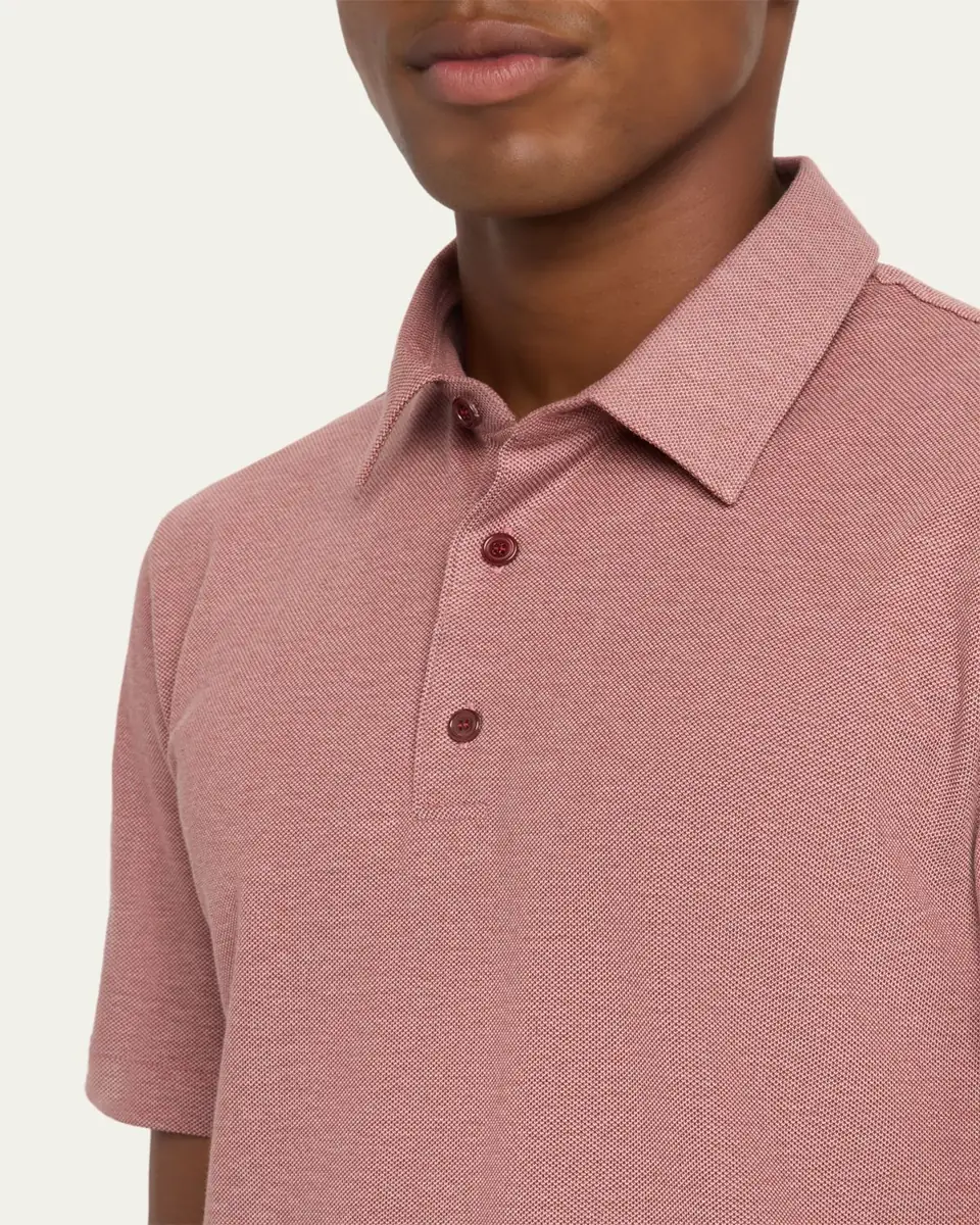 Brioni Men's Jersey Pique Polo Shirt | Thumbnail 9 Brioni Men's Jersey Pique Polo Shirt | Thumbnail 9