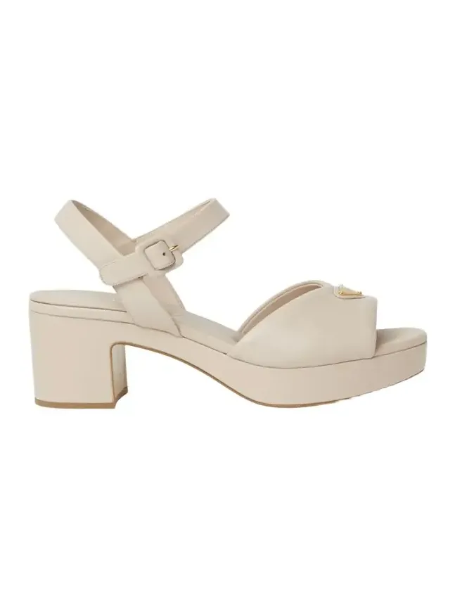 Soft Nappa Ankle Strap Platform Sandals