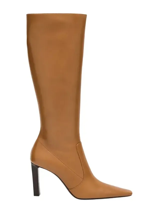 Francoise Smooth Leather Knee-High Boots