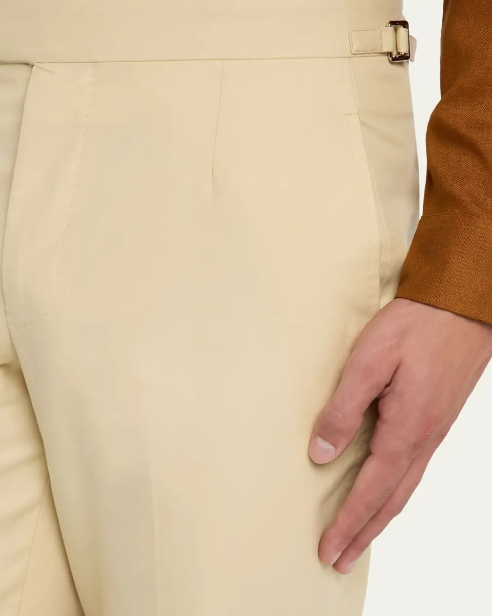 Anderson & Sheppard Men's Style One Flat-Front Trousers | Thumbnail 5 Anderson & Sheppard Men's Style One Flat-Front Trousers | Thumbnail 5
