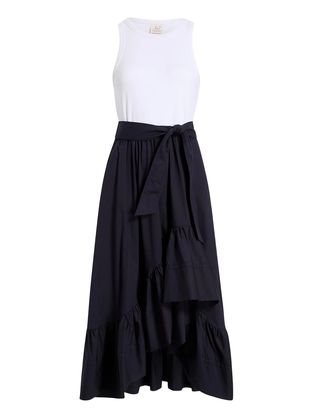 Zayla Two-Tone Midi Dress Zayla Two-Tone Midi Dress
