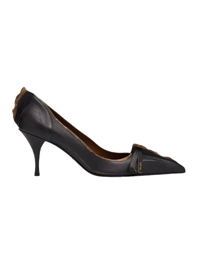 Prada Leather Bow Pumps | Thumbnail 1 Prada Leather Bow Pumps | Thumbnail 1