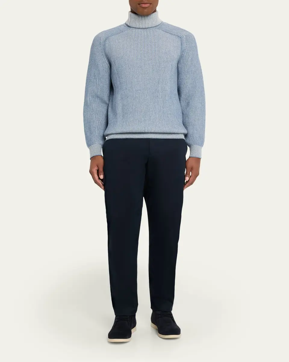 Sease Men's Dinghy Roll Cashmere Rib Turtleneck Sweater | Thumbnail 2