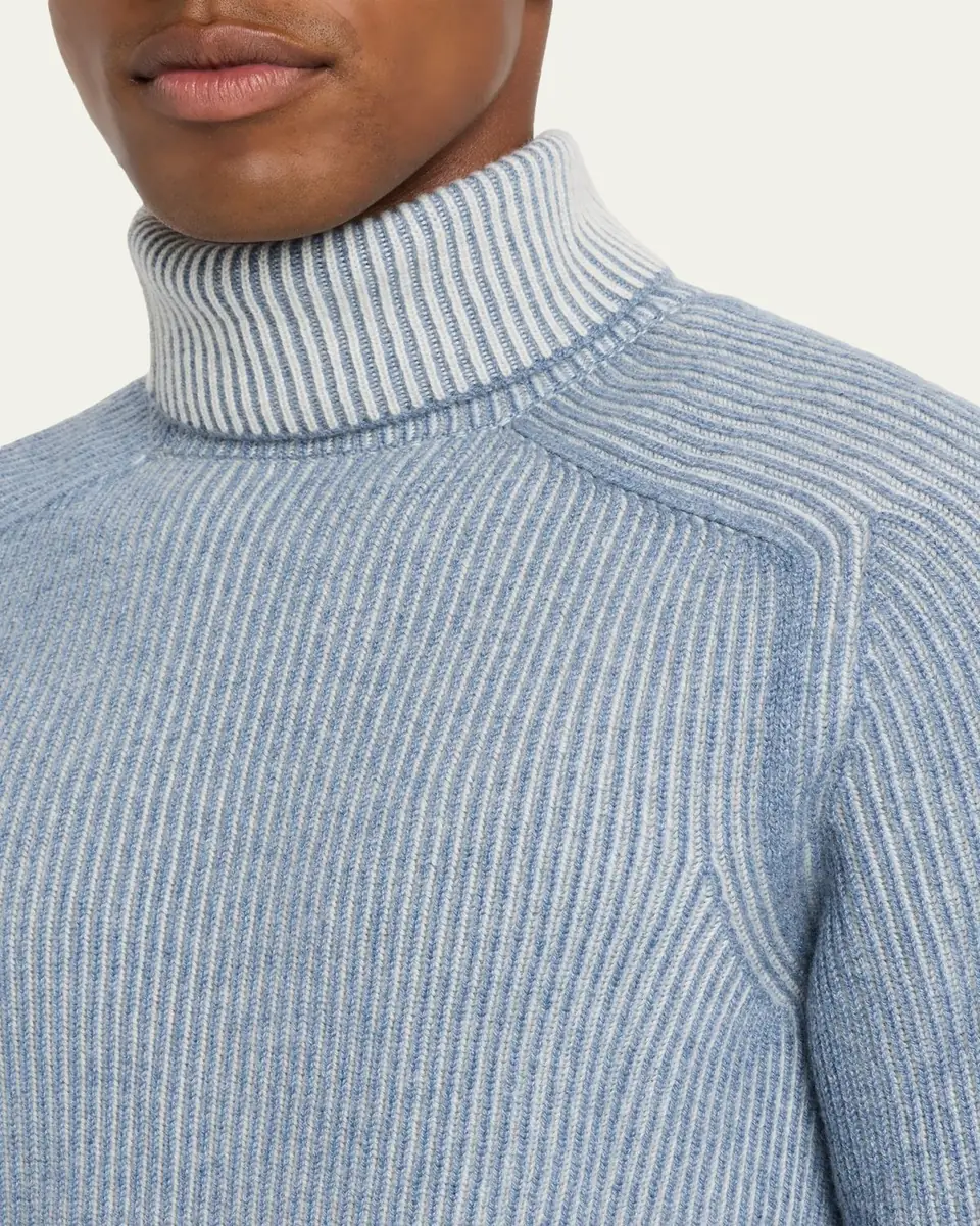 Sease Men's Dinghy Roll Cashmere Rib Turtleneck Sweater | Thumbnail 5