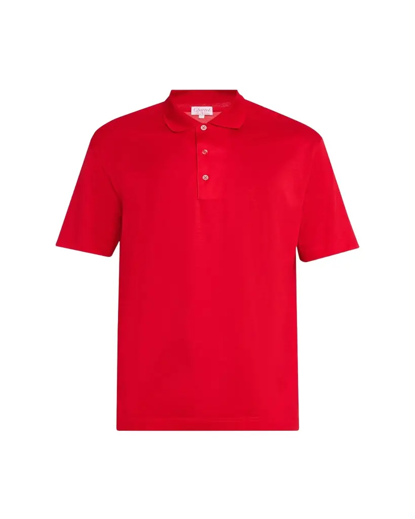 Charvet Men's Cotton Jersey Polo Shirt | Image 1 Charvet Men's Cotton Jersey Polo Shirt | Image 1