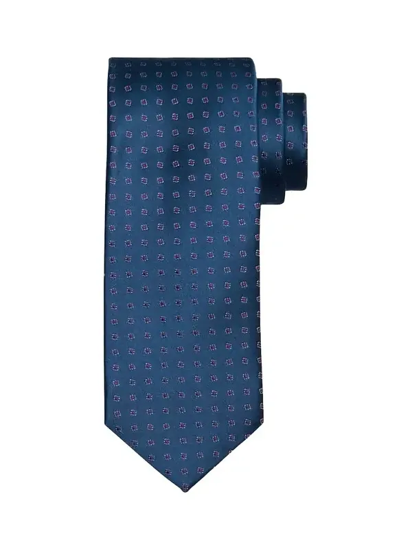 Men's Micro-Geometric Jacquard Silk Tie Men's Micro-Geometric Jacquard Silk Tie