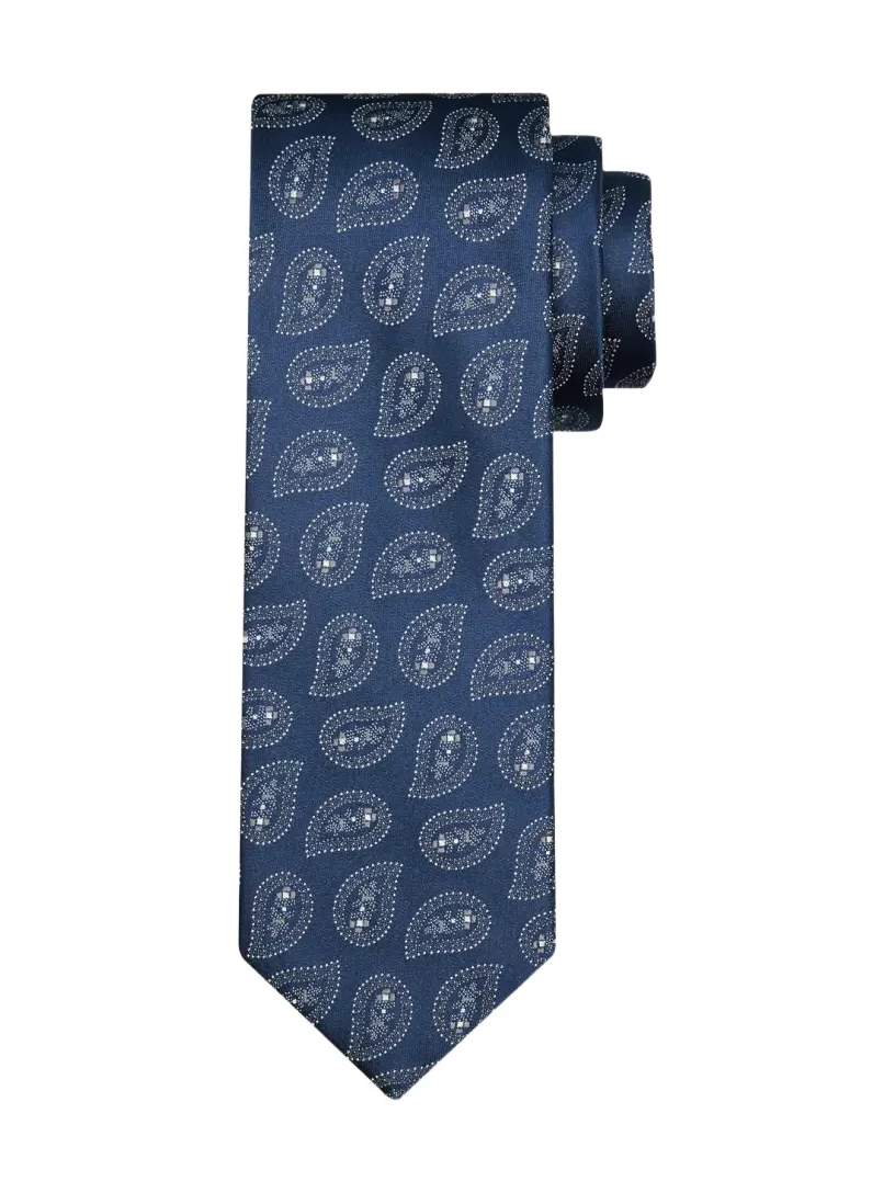 Charvet Men's Micro-Dot Paisley Silk Tie