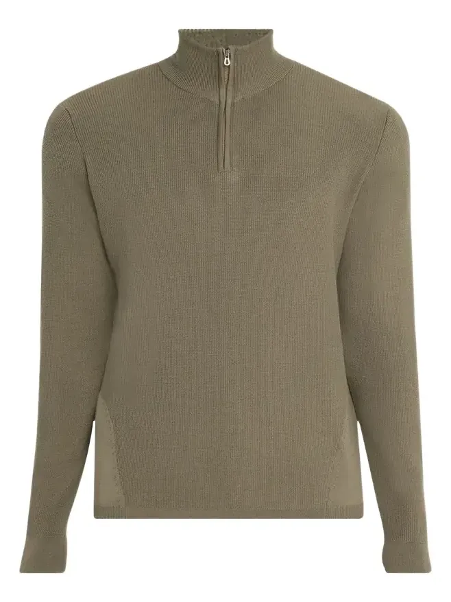 Sease Men's Waffle Knit Half-Zip Pullover