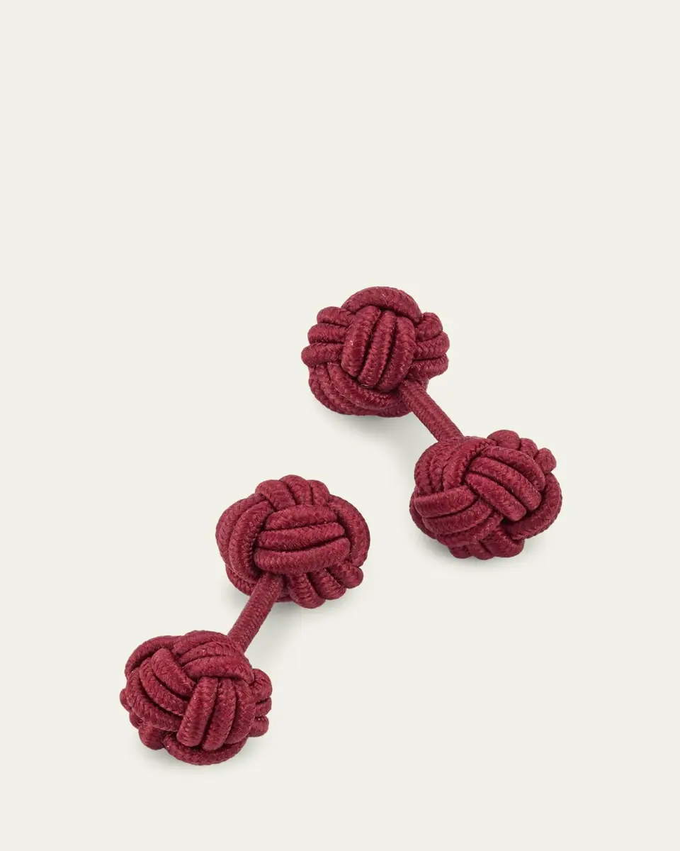 Charvet Men's Knotted Cotton Cufflinks | Thumbnail 3